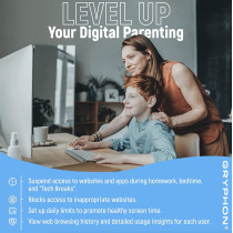 Gryphon AX Advanced Security and Parental Control Tri-Band Mesh WiFi 6 System, 3000 sqft Coverage per Mesh Router WiFi 6,