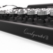 Qwerkywriter S Qwerkytoys Typewriter Inspired Retro Mechanical Wired & Wireless Keyboard with Tablet Stand