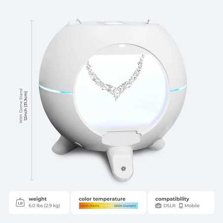 Foldio360 Smart Dome: Pro 360° Product Photography Studio with LED Lighting