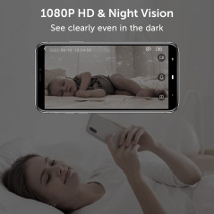 Wireless IP Camera 1080P, eco4life Smart Indoor Home Security Pet Baby Monitor Camera with Phone App, Night Vision, Two-Way