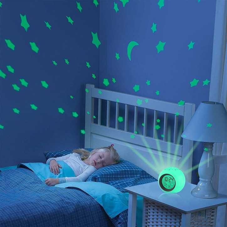 Kids Star Projector Alarm Clock: 7-Color Night Light & Temperature Display - Perfect Gift! Kids Star Projector Alarm Clock: 7-Color Night Light & Temperature Display - Perfect Gift!