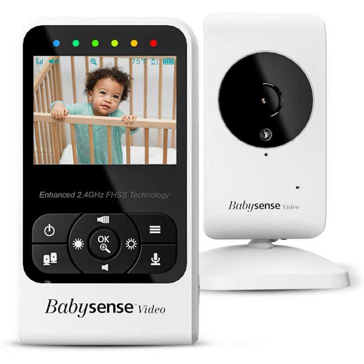 Babysense Moniteur Vidéo Bébé : Vision Nocturne, Audio Bidirectionnel & Berceuses - Veille sur Bébé en Toute Sérénité ! Babysense Moniteur Vidéo Bébé : Vision Nocturne, Audio Bidirectionnel & Berceuses - Veille sur Bébé en Toute Sérénité !