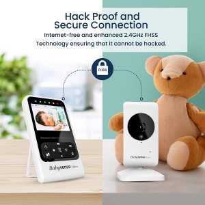Babysense Video Baby Monitor: Secure, Long Range with Night Vision & Two-Way Talk