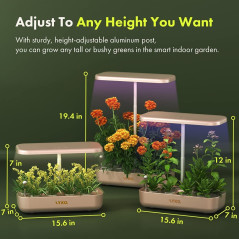 Hydroponics Growing System, LYKO 12 Pods Indoor Garden with 36W 80 LED Grow Lights, Automatic Timer & Pump, Adjustable Height Up