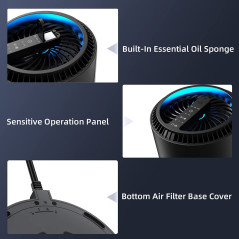 AROEVE Air Purifiers for Home, H13 HEPA Air Purifiers Air Cleaner For Smoke Pollen Dander Hair Smell Portable Air Purifier with