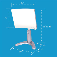Carex Day-Light Classic Plus Bright Light Therapy Lamp - 10,000 LUX At 12 Inches - LED Sun Lamp Mood Light and Sunlight Lamp