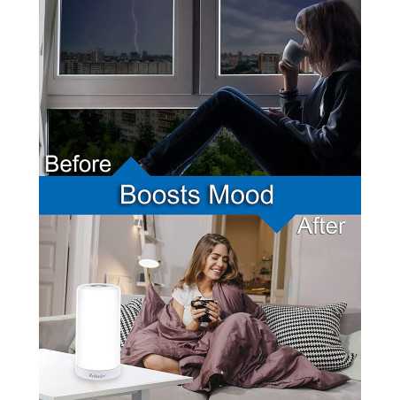 Relaxier Sunlight Therapy Lamp: 10,000 LUX UV-Free Light for Mood & Energy Boost