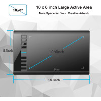 Tablette Graphique UGEE M708 V3: Libérez Votre Créativité! Grand Format, 8192 Niveaux de Pression