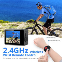 Dragon Touch 4K Action Camera 16MP Vision 3 Ultra HD Underwater 100FT Waterproof Action Camera 170° Wide Angle 4X Zoom Sports