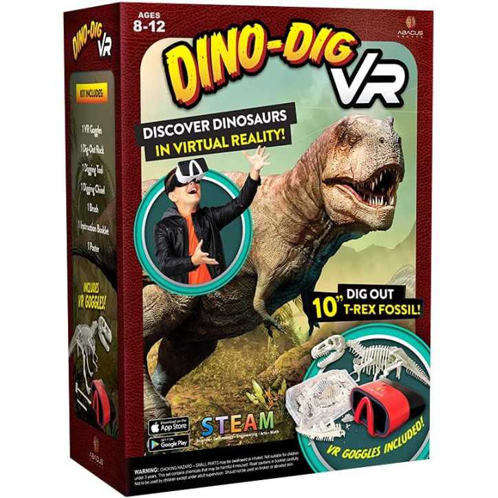 Dino Dig VR dAbacus Brands : Kit Scientifique de Réalité Virtuelle pour Jeunes Explorateurs de Dinosaures ! Dino Dig VR dAbacus Brands : Kit Scientifique de Réalité Virtuelle pour Jeunes Explorateurs de Dinosaures !