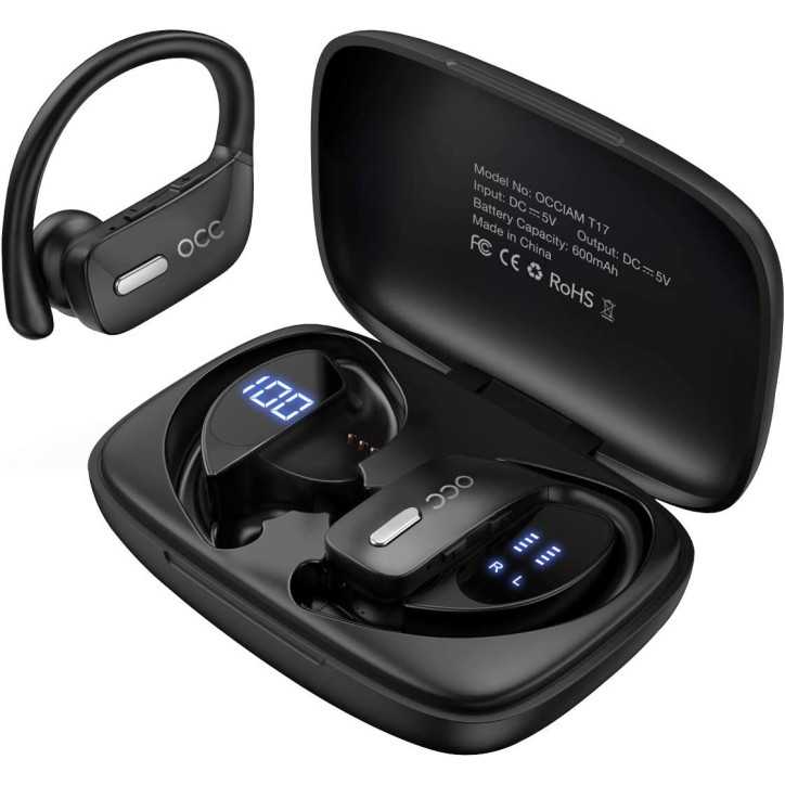 Écouteurs Bluetooth Sportifs T17 Occiam : Basses Profondes, 40H dAutonomie & Étanches IPX5 Écouteurs Bluetooth Sportifs T17 Occiam : Basses Profondes, 40H dAutonomie & Étanches IPX5