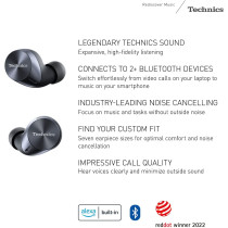 Technics EAH-AZ60: Noise Cancelling Bluetooth Earbuds - Immersive Sound & Crystal-Clear Calls