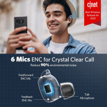 SoundPEATS Free2 Classic: ANC Wireless Earbuds - 30H Playtime, Immersive Sound