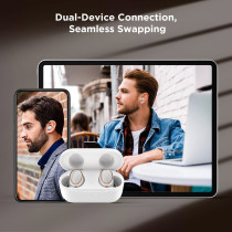 1MORE EVO Noise Cancelling Earbuds, Audiophile Headphones with Dual Drivers, Adaptive ANC, Bluetooth Headphones, HiFi Sound,