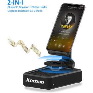 Ortizan Waterproof Bluetooth Speaker with Phone Stand: 24H Playtime, Hi-Fi Sound