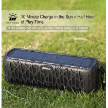 ABFOCE Solar Bluetooth Speaker Portable Outdoor Bluetooth IPX6 Waterproof Speaker with 5000mAh Power Bank,60 Hours Play Time