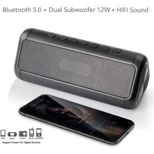 Friengood Solar Bluetooth Speaker: 50H Playtime, Waterproof, Power Bank!