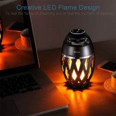 DIKAOU Led Flame Speaker, Torch Atmosphere Bluetooth Speakers&Outdoor Portable Stereo Speaker with HD Audio and Enhanced