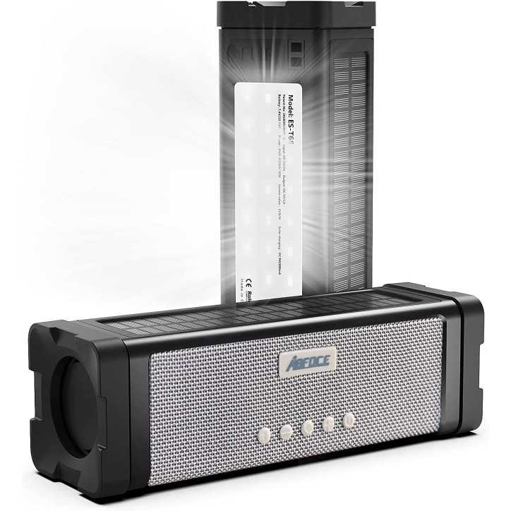 ABFOCE Solar Bluetooth Speaker: Waterproof, 20W Stereo Sound, & Power Bank - Perfect for Outdoors! ABFOCE Solar Bluetooth Speaker: Waterproof, 20W Stereo Sound, & Power Bank - Perfect for Outdoors!