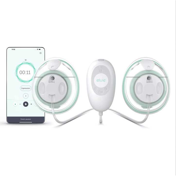 Elvie Stride Plus: Hospital-Grade, Wearable Breast Pump - App Controlled & Ultra Quiet