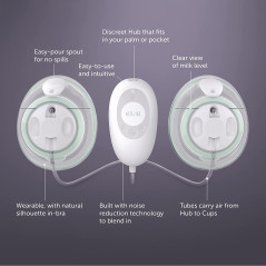 Elvie Stride Hospital-Grade App-Controlled Breast Pump | Hands-Free Wearable Ultra-Quiet Electric Breast Pump with 2-Modes