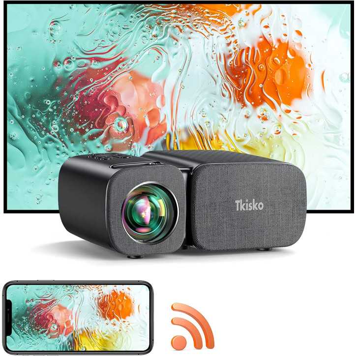 Tkisko Projecteur Portable 5G WiFi 1080P : Mini Cinéma Maison, Image HD 250, Idéal Gaming & Voyage Tkisko Projecteur Portable 5G WiFi 1080P : Mini Cinéma Maison, Image HD 250, Idéal Gaming & Voyage