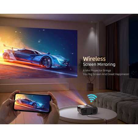 Tkisko Mini Projector: 1080P, 5G WiFi, Portable Home Theater - Giant 250 Screen & Easy Wireless Mirroring!