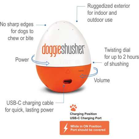 Soundcore Doggie Shusher: Portable Dog Calmer - Soothes Anxiety, USB-C Rechargeable