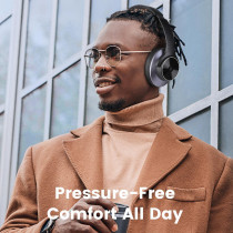 OneOdio A10 Hybrid Active Noise Cancelling Headphones, Wireless Over Ear Bluetooth Headphones, Hi-Res Audio Sound, Deep Bass,