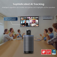 NexiGo 360° 4K Conference Camera: AI Tracking, Noise Cancelling - Crystal Clear Meetings!