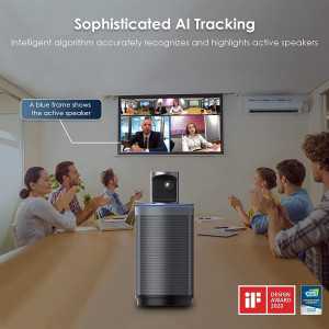 NexiGo Caméra Conférence 360° IA 4K: Suivi Vocal, Audio Cristallin, Réunions Immersives!