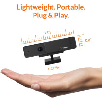 Innex Cube 4K AI-Powered Panoramic 360° Video Conference Camera, Smart Webcam with Dual-Microphones, Ultra-Wide Angle, AI