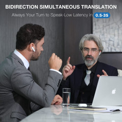 Timekettle WT2 Edge/W3 Translator Device - Bidirection Simultaneous Translation, Language Translator Device with 40 Languages &