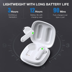 Timekettle WT2 Edge/W3 Translator Device - Bidirection Simultaneous Translation, Language Translator Device with 40 Languages &