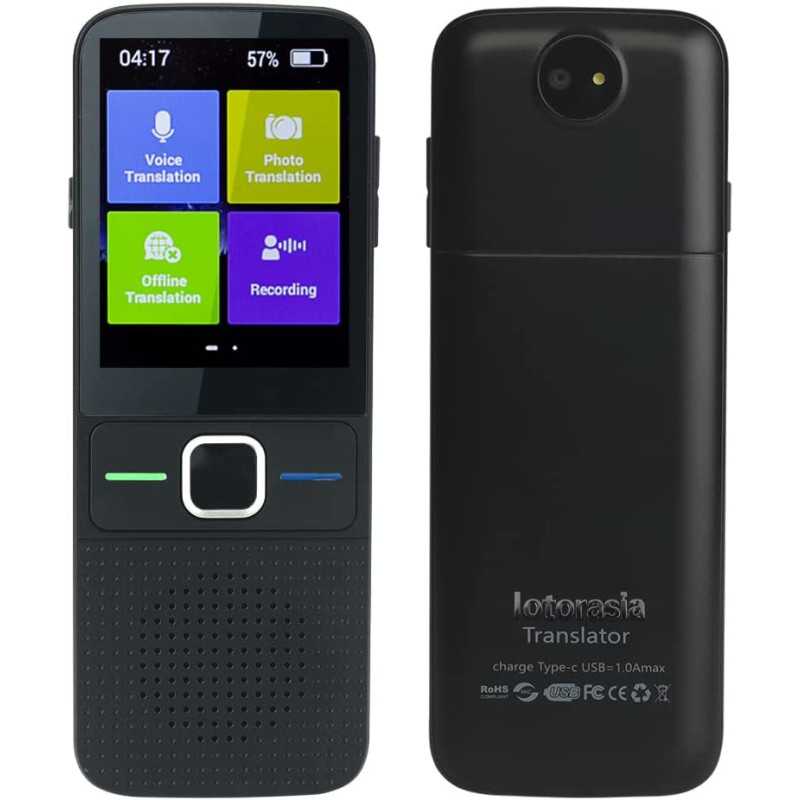 lotorasia Language Translator Portable Instant Translator Device Support WiFi/Hotspot/Offline Two- Way Real Time Online 137