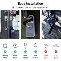 LUBN LTE Smart Key Lock Box: Remote Access, Weatherproof, QR Code Unlock - Includes 3 Months LTE Data