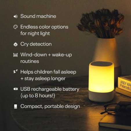 Nanit Smart Sound Machine & Night Light: Baby Sleep Soother with Cry Detection - Healthy Sleep Routines!