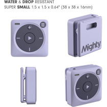 Purple play button on Mighty: Compact Spotify Music Player for Offline, Screen-Free Listening.