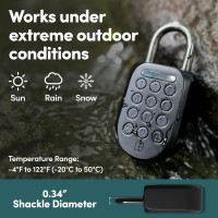igloohome SP2 Smart Padlock: Keyless Security, Weatherproof, & Remote Access!