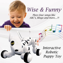 Dalmatian dog with smart robot dog text