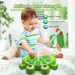 Whack A Frog Game: Interactive Toy with Spray! Fun Learning for Toddlers 2-5
