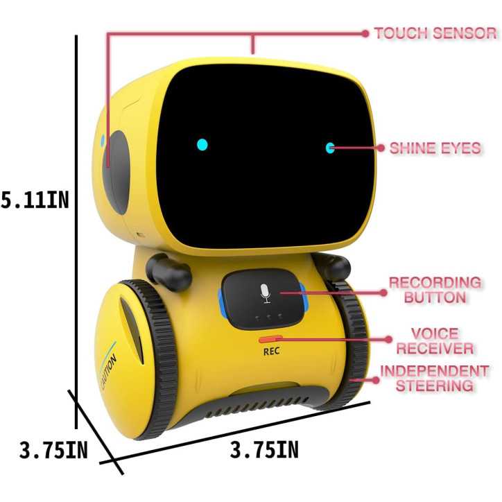 Robot Interactif 98K: Danse, Chante, et Apprend! Contrôle Vocal & Tactile, Jouet Éducatif Idéal Robot Interactif 98K: Danse, Chante, et Apprend! Contrôle Vocal & Tactile, Jouet Éducatif Idéal
