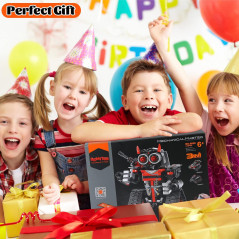 3-in-1 STEM Robotics Kit: Remote Control Car, Robot & Tank - Coding Fun for Kids!
