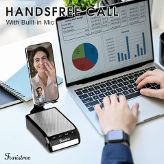 Funistree Bluetooth Speaker Phone Stand: HD Sound, Adjustable Height, Perfect Gift!