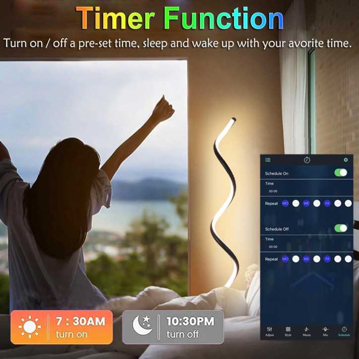 Lampe Spirale LED RGB Intelligente: Illuminez Votre Intérieur avec Style et Contrôle App! Lampe Spirale LED RGB Intelligente: Illuminez Votre Intérieur avec Style et Contrôle App!