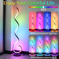 Lampadaire Smart RGB Spiral : éclairage LED - contrôle par application
