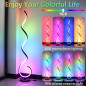BESKETIE Smart Spiral Floor Lamp: RGB LED, App Control, Music Sync - Modern Home Lighting BESKETIE Smart Spiral Floor Lamp: RGB LED, App Control, Music Sync - Modern Home Lighting