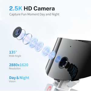 EBO ROLA PetPal: 2.5K WiFi Pet Camera with Two-Way Audio & Treat Dispenser Ready!