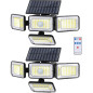 Mokot 2500 Lumen Solar Lights: Motion Sensor, Remote Control, Waterproof - 2 Pack, Ultimate Security! Mokot 2500 Lumen Solar Lights: Motion Sensor, Remote Control, Waterproof - 2 Pack, Ultimate Security!