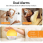Réveil Simulateur dAube RICIAL : Thérapie Lumineuse 10000 Lux, Bruits Blancs & 11 Ambiance Lumineuses - Sommeil Amélioré!